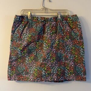 Floral Print Mini Skort - Forest Multi
